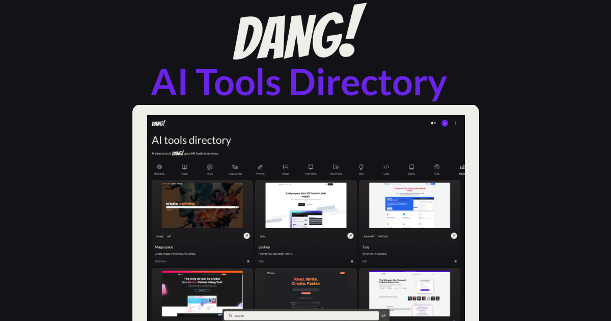 AI Tools Directory | Dang.ai