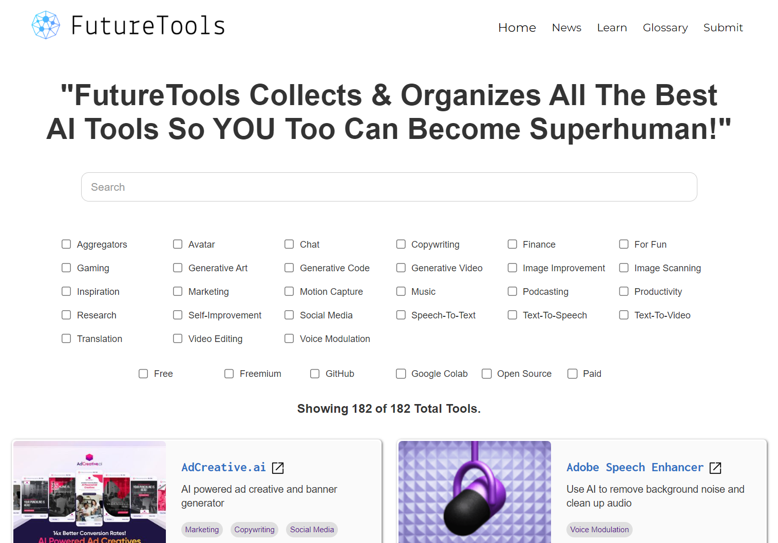 Future Tools - Find The Exact AI Tool For Your Needs