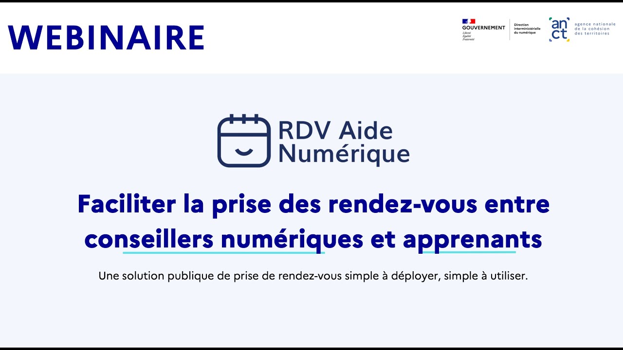 Webinaire : Découvrez l’outil RDV Aide Numérique !