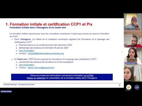 Webinaire de présentation de la formation Conseiller numérique 07/12/2023