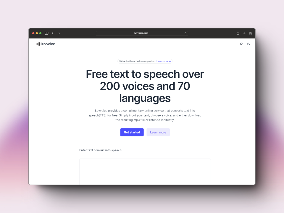 Luvvoice-Free text to speech over 200 voices​ and 70 languages