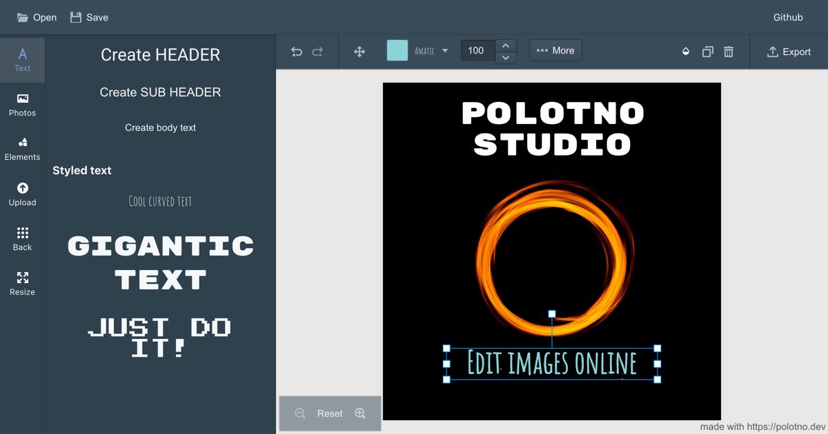 Polotno Studio - Online Free Design Editor