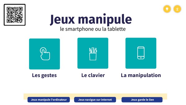 Jeux manipule la tablette/smartphone