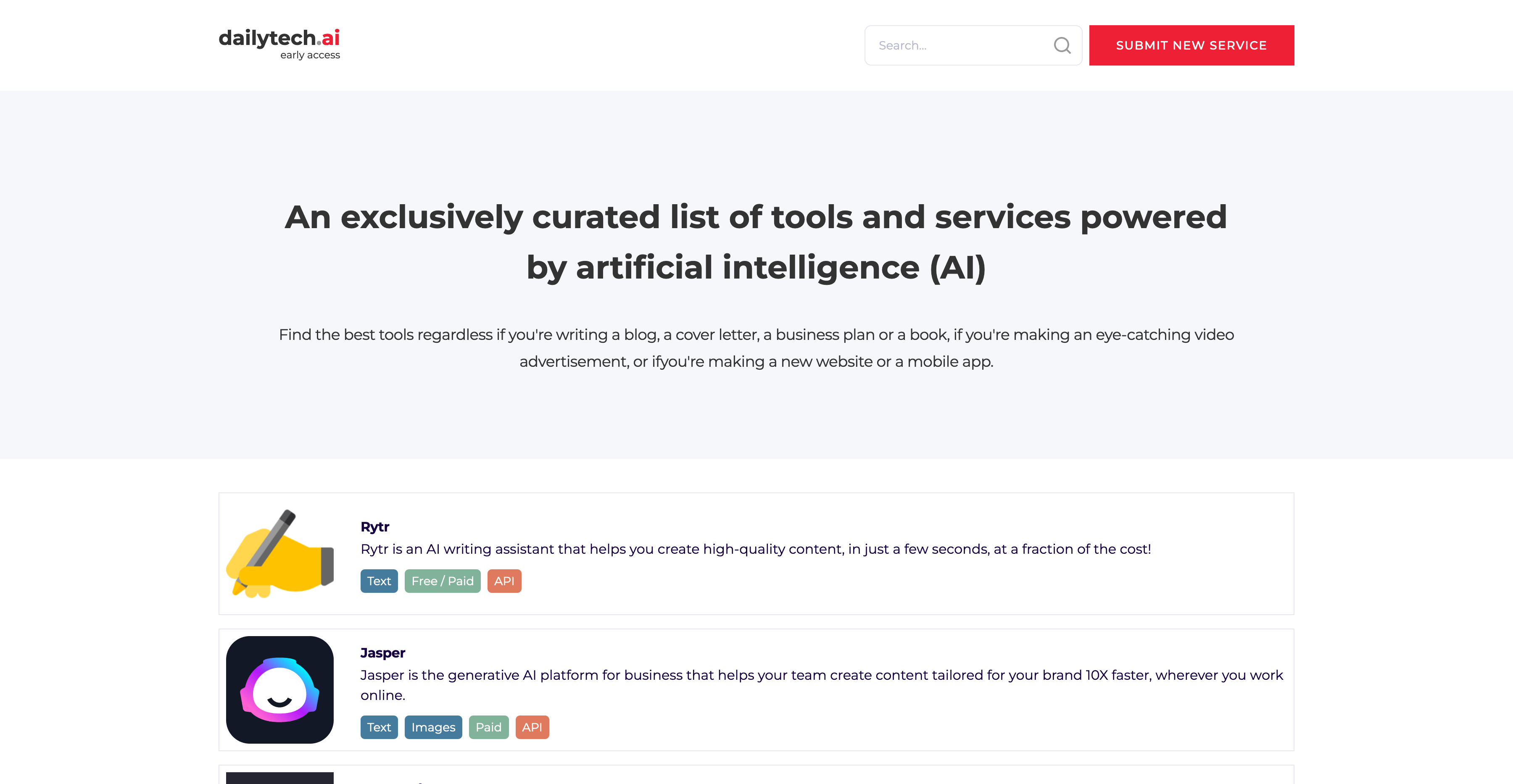 Daily Tech AI - Find the most suitable AI-powered tools