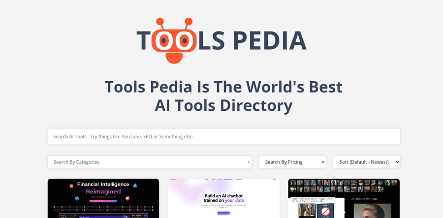 ToolsPedia - Best AI Tools Directory. Browse Hundreds of AI Tools